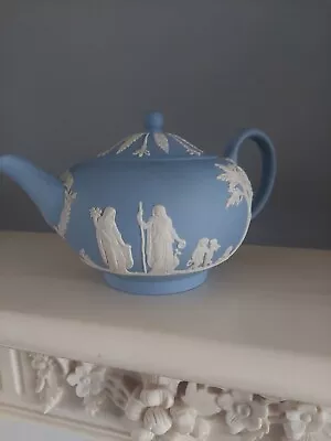 Buy Wedgwood Jasper Ware Teapot Blue Unglazed • 45£