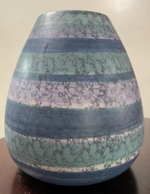 Buy Vintage 1960s California Pottery Madeline Originals Blue Green Pastel Vase • 43.16£