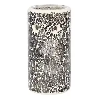 Buy Oil Burner/Wax Warmer Pillar Shape Gunmetal Grey Crackle Design & Soy Wax Melt • 10.95£