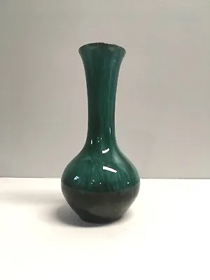 Buy Vintage Blue Mountain Pottery Vase Canada Blue/Green Drip Glaze Redware 8 1/2  T • 24.67£