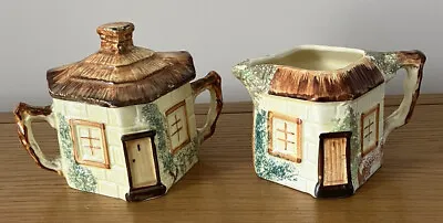 Buy Paramount And Keele Street Pottery Thatch Cottage Ceramic Milk Jug+ Sugar Bowl  • 10.99£