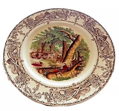 Buy Clarice Cliff Vintage Royal Staffordshire Rural Scenes Dinner Plates [2] • 50£