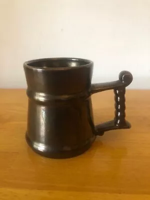 Buy Vintage Pinknash Abbey Tankard Mug. Fancy Handle Pewter Colour. • 4£