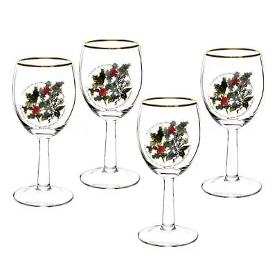 Buy Portmeirion The Holly & The Ivy Set Of 4 Wine Glass • 24.38£