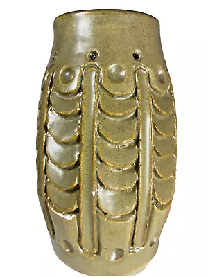 Buy Studio Pottery ARMADILLO Grenade Vase OOAK MCM Brutal Retro Rooke Interest Vtg • 48£
