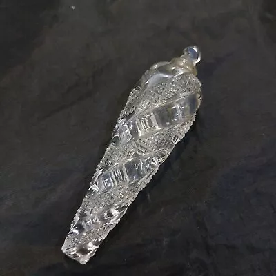 Buy Antique Victorian Cut Glass Large Lay Down Tapered  Perfume Scent Bottle  • 29.99£
