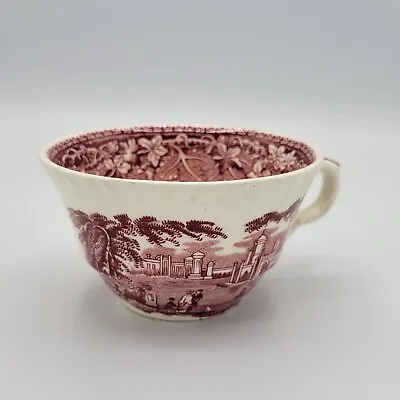 Buy Antique Masons Vista Pink Red England Tea Cup Ironstone China Transferware • 11.33£
