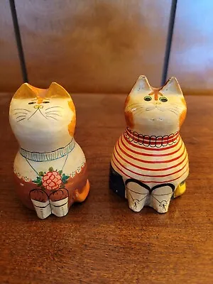 Buy 2 Vintage Joan De Bethel Rye Pottery Small Cats Made In England • 77.13£