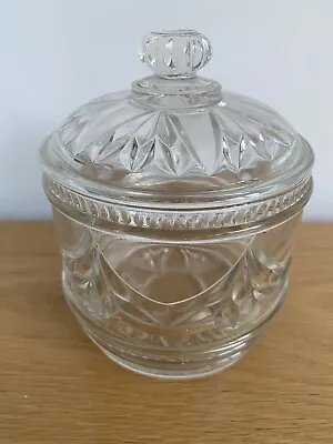 Buy Classic Design Cut Glass Pot Jar With Lid Vanity Storage • 5£