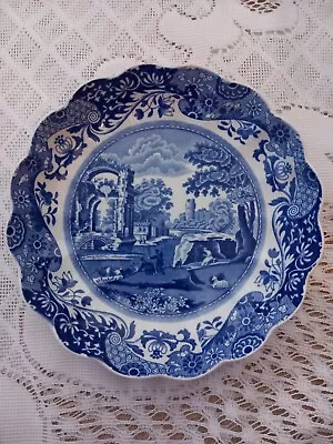 Buy Spode Blue Italian Scalloped Fluted Edge Bowl - Small Chip, Great Condition!  • 0.99£