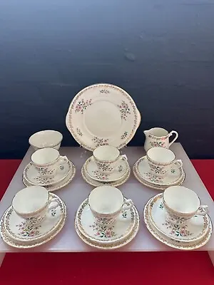 Buy Royal Grafton Spring Floral Tea Set Cups Saucers Plates Jug Sugar Cake 21 Items • 39.99£