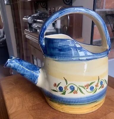 Buy Vintage French Lou Pignatier Vallauris Hand Painted Ceramic Watering Can • 22£