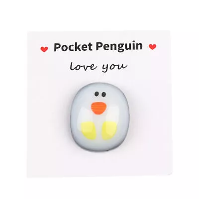 Buy Pocket Penguin Cute Animal Keepsake Ornament Gift Fused Glass Holiday Gift • 3£