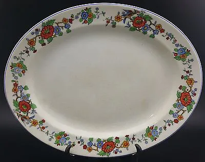 Buy Vintage Floral & Pheasant Serving Platter, 32cm, Vintage China Nelson Ware /BCM • 9£