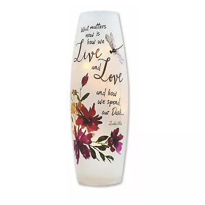 Buy Stony Creek At Home Live Your Dash 12  Tall Crackle Glass Pre-Lit Vase DSH9209-B • 44.71£