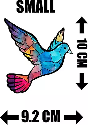 Buy Dove Stained Glass Effect Static Cling Window Film Sticker Bird Gift Mirror • 3.49£