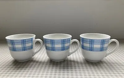 Buy Vintage Laura Ashley White And Blue Tea Cups Croquet X 3 • 5.99£