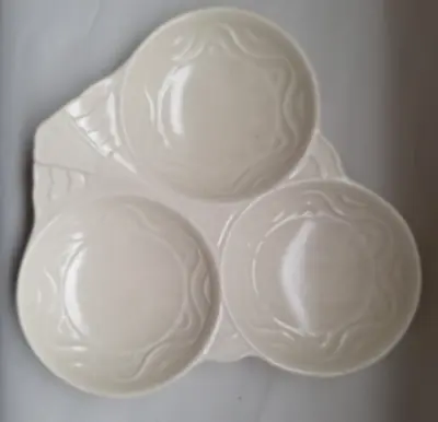 Buy George Clews &Co White Serving Platter 3 Compartment Dip Server • 5£