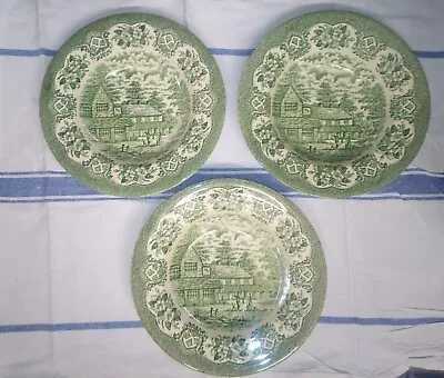 Buy Three Green English Ironstone Tableware Bowls • 19£