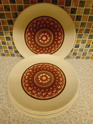 Buy Lord Nelson Pottery 5 X Dinner Plates Jewel Song Geometric Flower Design • 14.99£