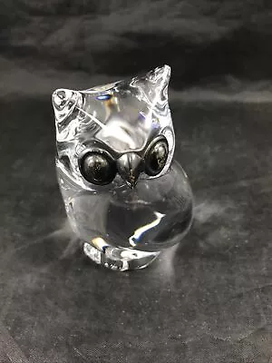 Buy Crystal Owl Figurine Sterling Silver James Carpenter Cristal De Sevres Sculpture • 51.15£