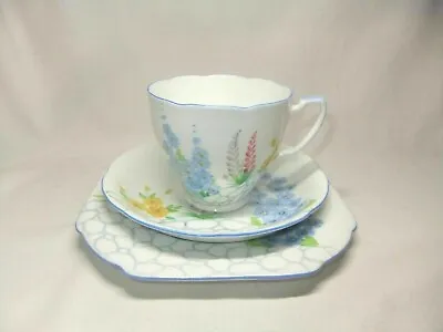 Buy Vintage ABJ Grafton China 5807 Floral Tea Trio - Tea Cup & Saucer, Side Plate • 9.99£