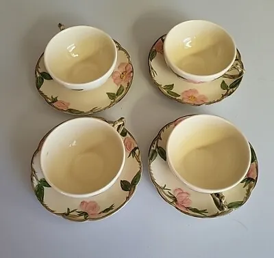 Buy Vintage Set Of 4 Vintage Franciscan Desert Rose Tea Coffee Cups And Saucers  • 37.83£
