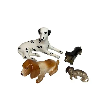 Buy Lot 4 W.R. Midwinter Ltd Burslem England Dog Figurines Dalmatian Cocker Weiner • 32.21£