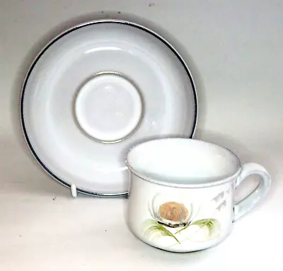 Buy Denby Pottery Whisper Pattern Cup And Saucer Made In Stoneware • 5.55£