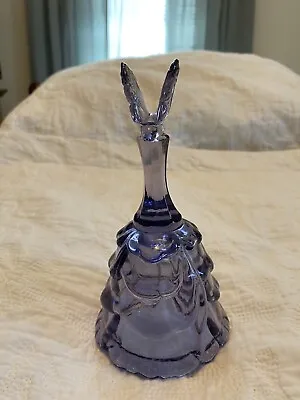 Buy Fenton Glass Violet Purple Butterfly Handle Bell In A Drape Pattern. • 18.97£