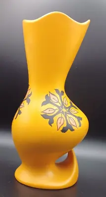 Buy Ranleigh Eulalia 1950s Retro Orange Black Freeform Style Pottery Vase • 8£