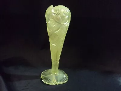 Buy Fenton Topaz Opalescent Vaseline Vase- 8 - Stunning Coloring • 62.40£