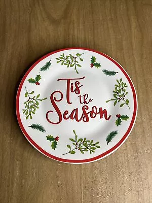 Buy Royal Norfolk Tis The Season Christmas Salad Decorative Plate 7.5” Holly Berry • 4.79£