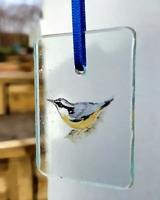 Buy Suncatcher Nuthatch Bird Stained Glass Stain Glass Gift Decoration Window Birds • 18£