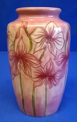Buy Moorcroft Cobridge Stoneware Samantha Johnson Pink Orchid Design Trial Vase • 99.99£