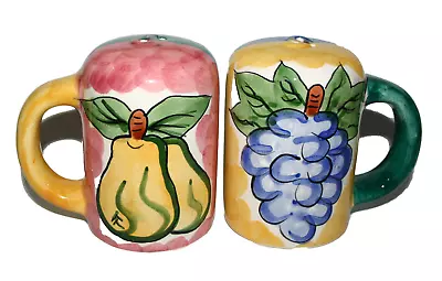 Buy Royal Norfolk Pottery Salt And Pepper Pots Handpainted Fruits Design Collectors  • 6.85£