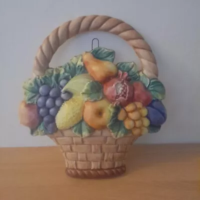 Buy Bassano Italy Pottery Fruit Basket Wall Hanging Plaque  • 20£