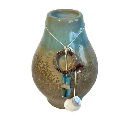 Buy Harmony Beach Theme Bud Vase With Beach Charms Stones Shells • 7.70£