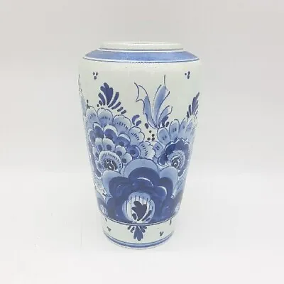Buy Delft Pottery 8 Sided Vase Signed De Delftse Pauw 170 Blue White • 23.97£