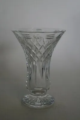 Buy Irish CLARENBRIDGE Cut Crystal Flared & Footed Vase - Excellent Design & Quality • 14.95£
