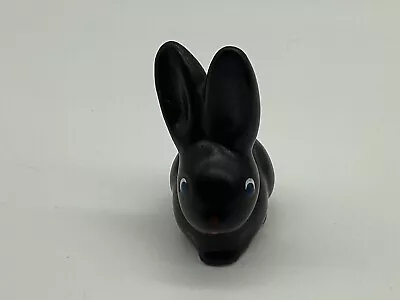 Buy Cute Vintage 1950s Black Chalk Ware Bunny Rabbit Ornament Sylvac Style • 5£