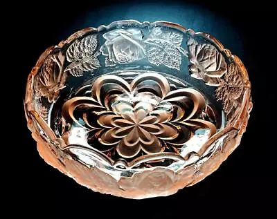 Buy Vintage Art Deco Glass Roses Bowl 1930s Sowerby/Jobling • 44.99£