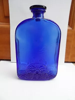 Buy Vintage Parlane Decorative Cobalt Blue Bottle With Glass Stopper • 10£
