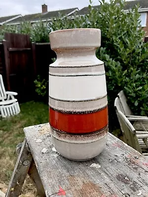 Buy West German Pottery Scheurich Keramik Multicoloured Stripes Vase 242-22  1960’ • 22£