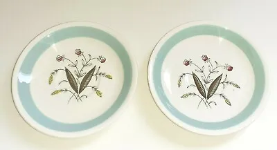 Buy 2 Vtg Alfred Meakin Green HEDGEROW Small Coffee Saucers 4⅝in (11.8 Cm) • 5.99£