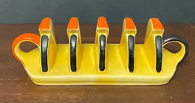 Buy Antique Vintage Art Deco Orange Yellow Black Toast Rack By Carlton Ware • 75£