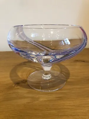 Buy Caithness Glass Footed  Bon Bon Dish In Stroma Design With Purple Stripe • 12£