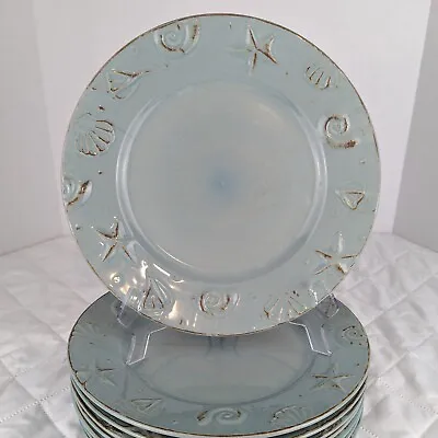 Buy Thompson Pottery Hampton Nautical Themed 10-3/4  Inch Dinner Plate • 14.44£