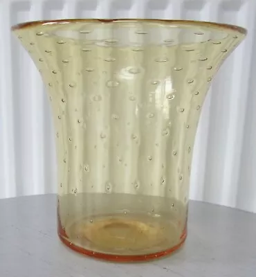 Buy Spiral Controlled Bubble Vase Vintage ART DECO Hand-blown • 16£