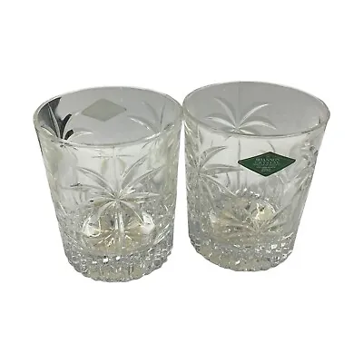 Buy Shannon Crystal Irish Designs 24% Lead Crystal Lot Of 2 Palm Tree Whiskey Glass • 12.46£